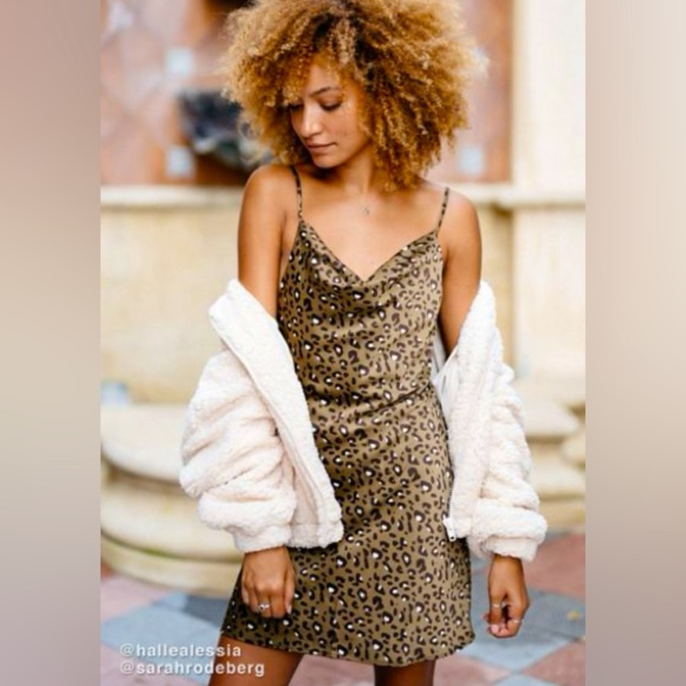 UO Mallory Cowl Neck Slip Dress